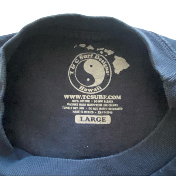 T&C Surf Hawaiian Waves Tee Shirt Men L Large - Picture 5 of 6